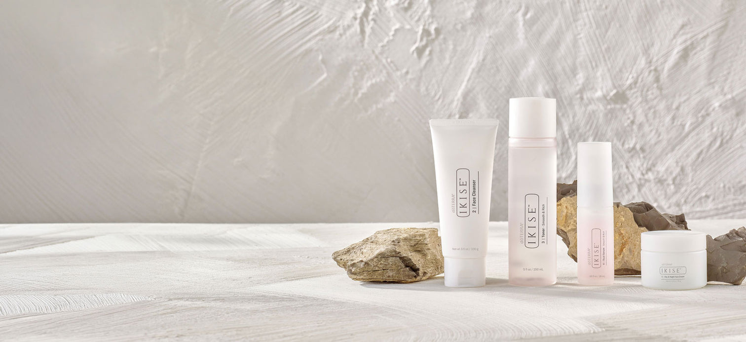 doTERRA IKISE Skin Ritual: Face Cleanser, Toner, Dual Serum and Day & Night Face Cream (lifestyle)